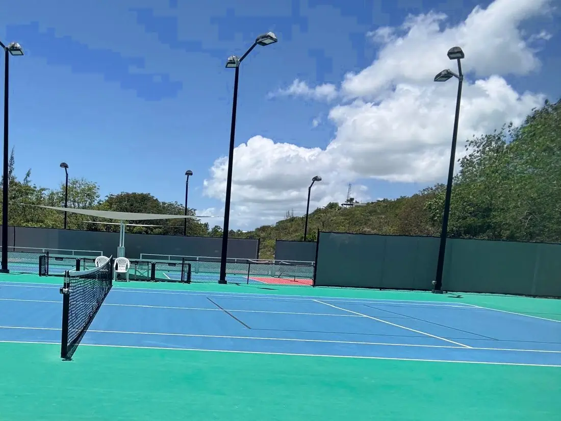 Tennis court at the club in Providenciales